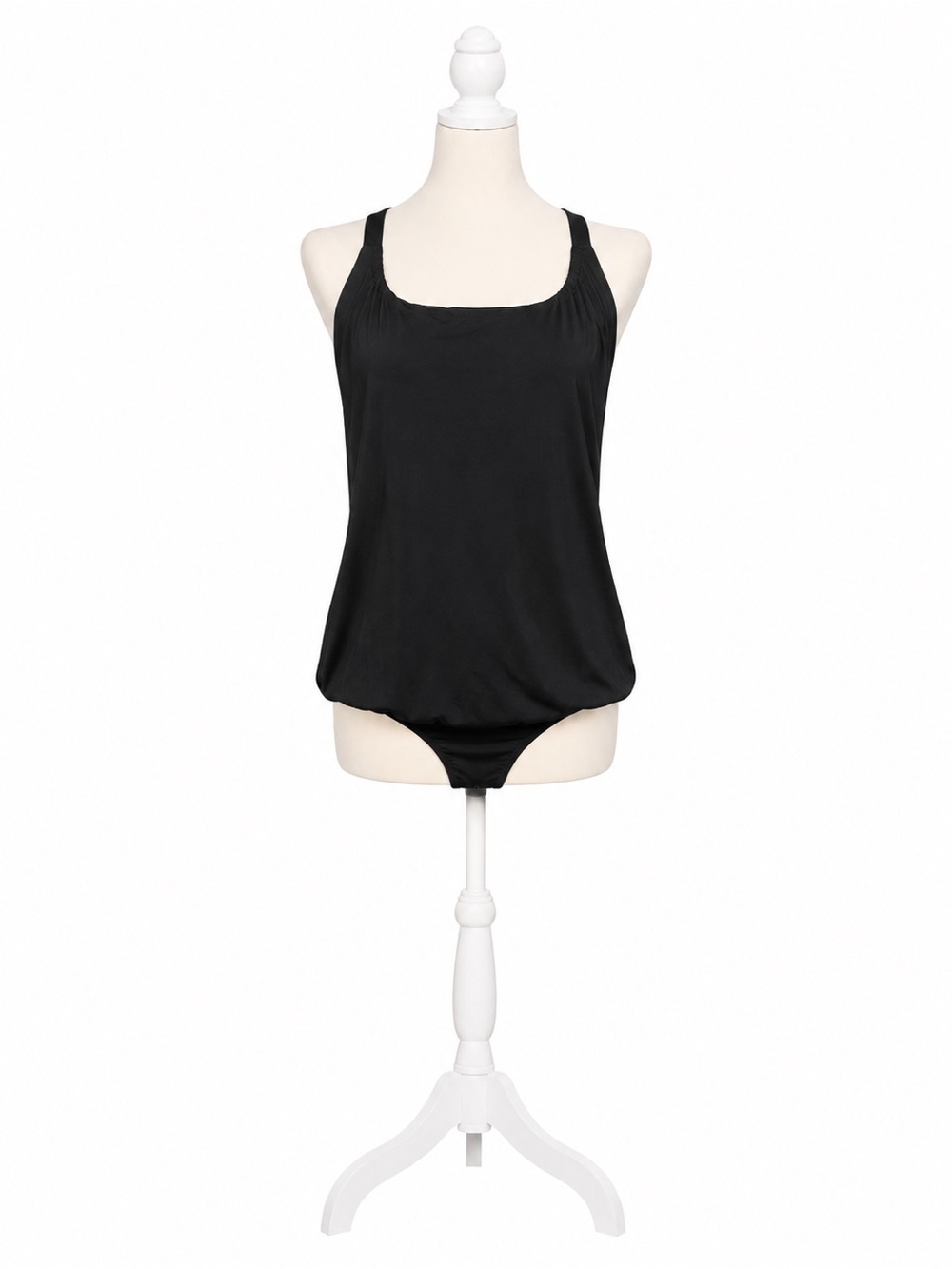 Black Scoop Neck Tank Bodysuit